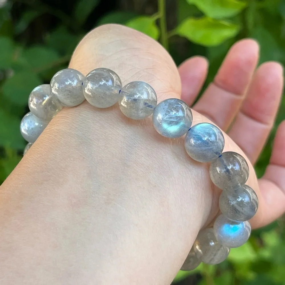 11mm stretchable high quality labradorite‎ bracelet